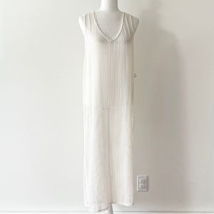 Urban Outfitters | Ivory Open Knit V-Neck Sleeveless Maxi-Length Cover-Up  *NWT*